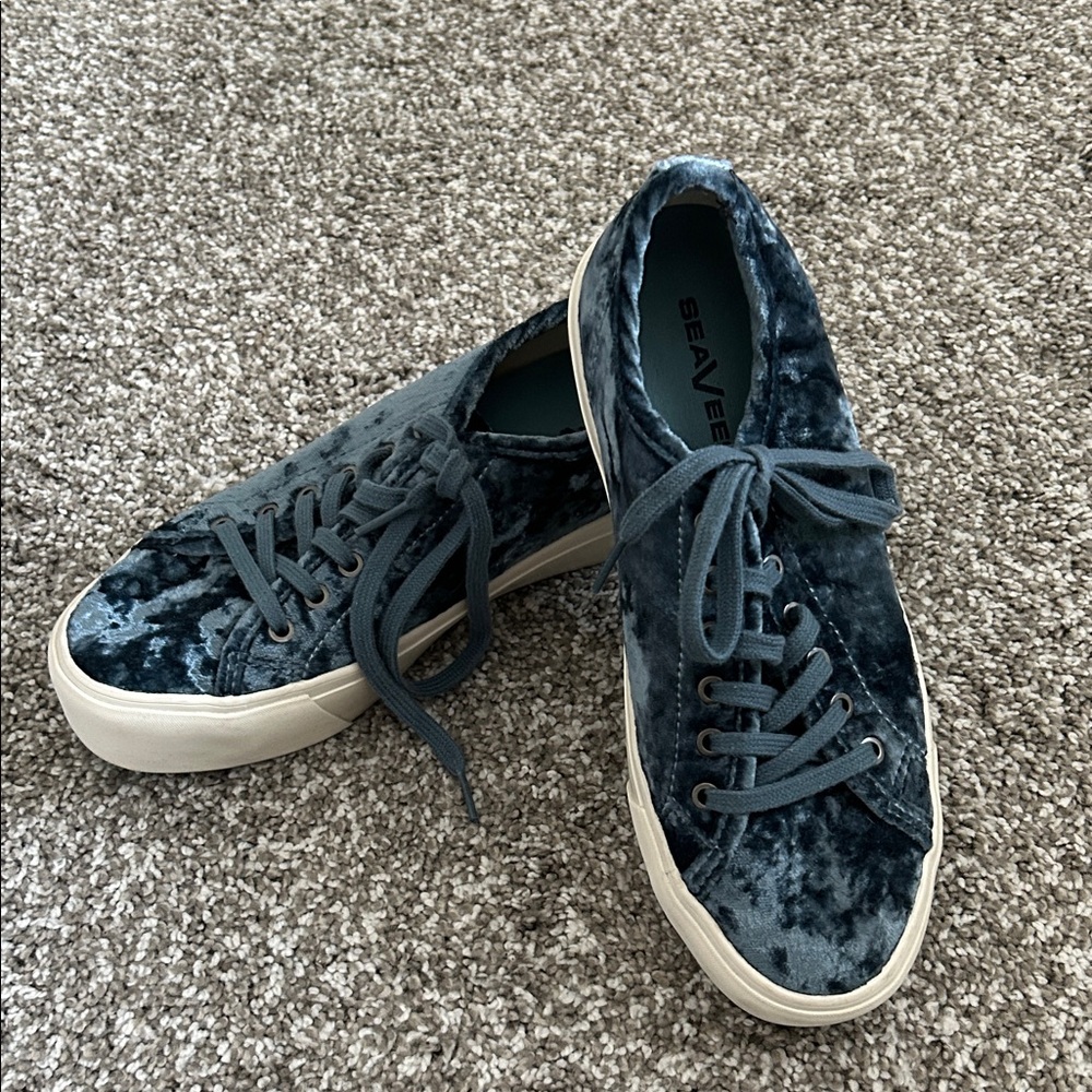 SeaVees Women's Blue Velvet Sneakers